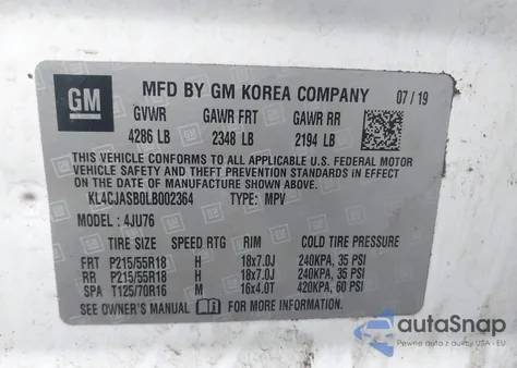 2020 Buick Encore Fwd Preferred z USA, uszkodzony, nr VIN KL4CJASB0LB002364